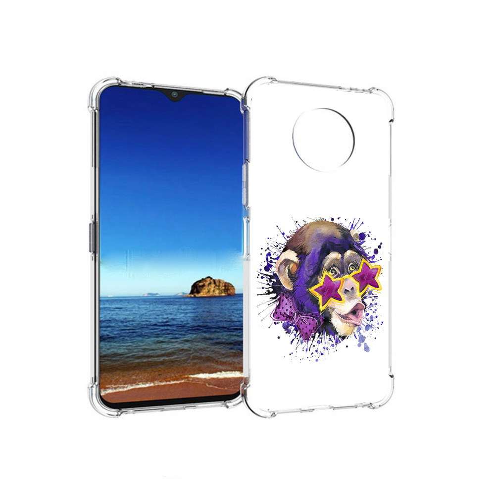 

Чехол MyPads Tocco для Nokia G50 обезьяна в очках (PT227056.116.524), Прозрачный, Tocco