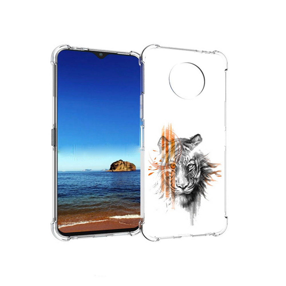 

Чехол MyPads Tocco для Nokia G50 огненный тигр (PT227056.116.526), Прозрачный, Tocco