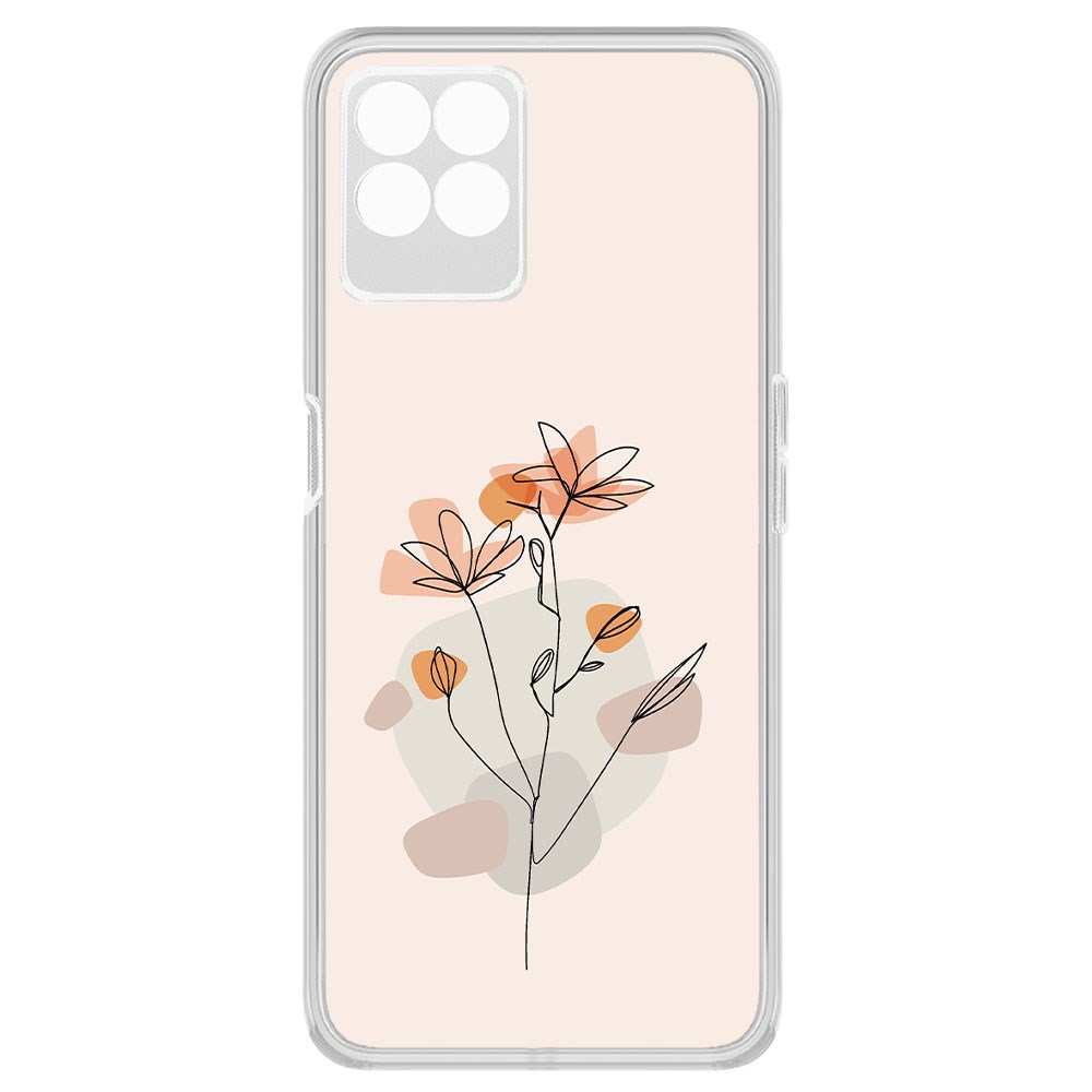 фото Чехол-накладка krutoff clear case ромашки для realme 8i