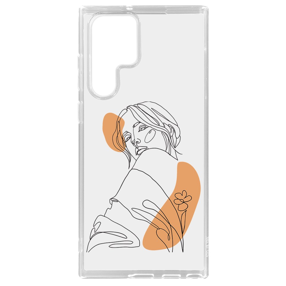 Чехол-накладка Krutoff Clear Case Загадка для Samsung Galaxy S22 Ultra (S908)