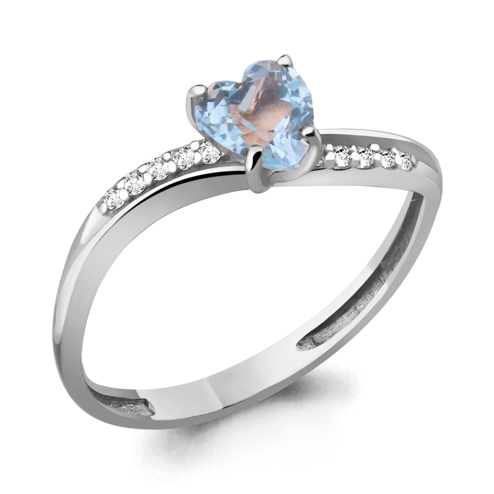 

Кольцо из серебра с топазом р. , Aquamarine 6506902А_925_р, 6506902А_925_р