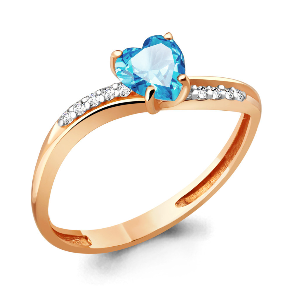 

Кольцо из серебра с топазом р.  Aquamarine 6506905А_925_з, 6506905А_925_з