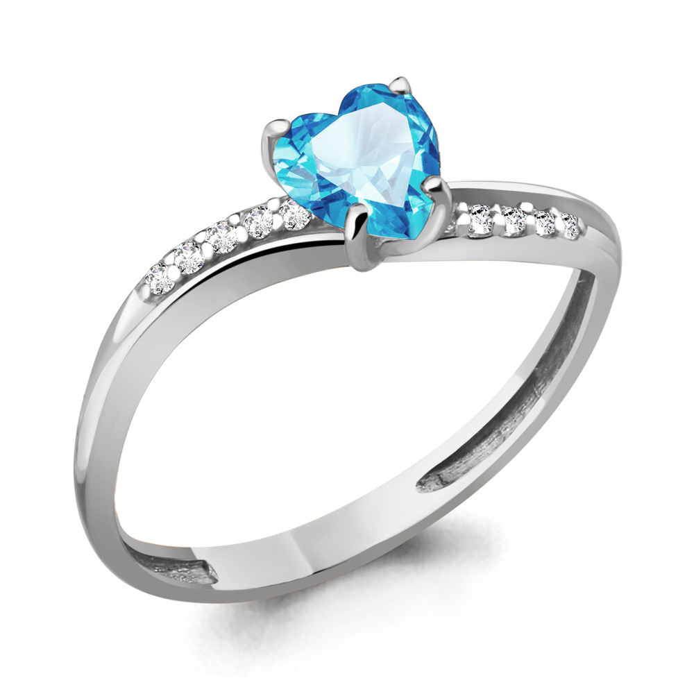 

Кольцо из серебра с топазом р.  Aquamarine 6506905А_925_р, 6506905А_925_р
