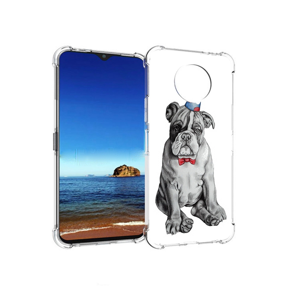 

Чехол MyPads Tocco для Nokia G50 праздничный щенок (PT227056.116.554), Прозрачный, Tocco