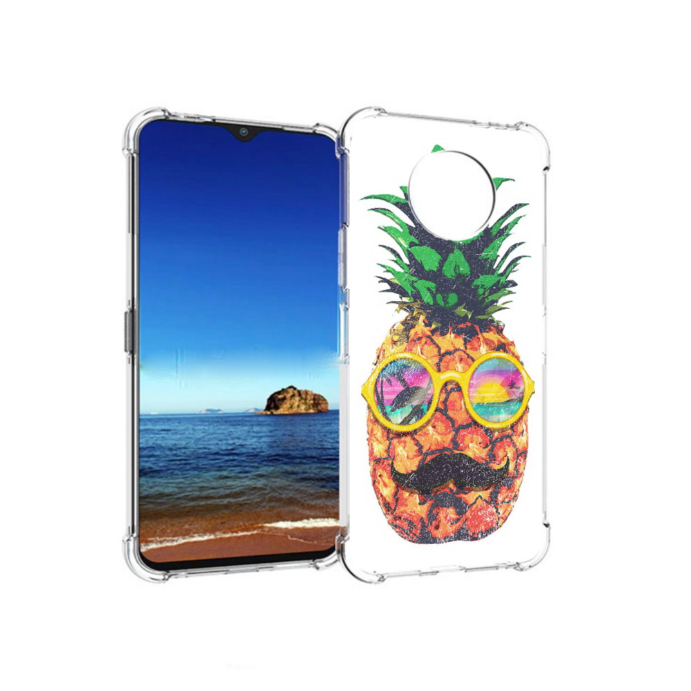 

Чехол MyPads Tocco для Nokia G50 прикольный ананас с лицом (PT227056.116.556), Прозрачный, Tocco