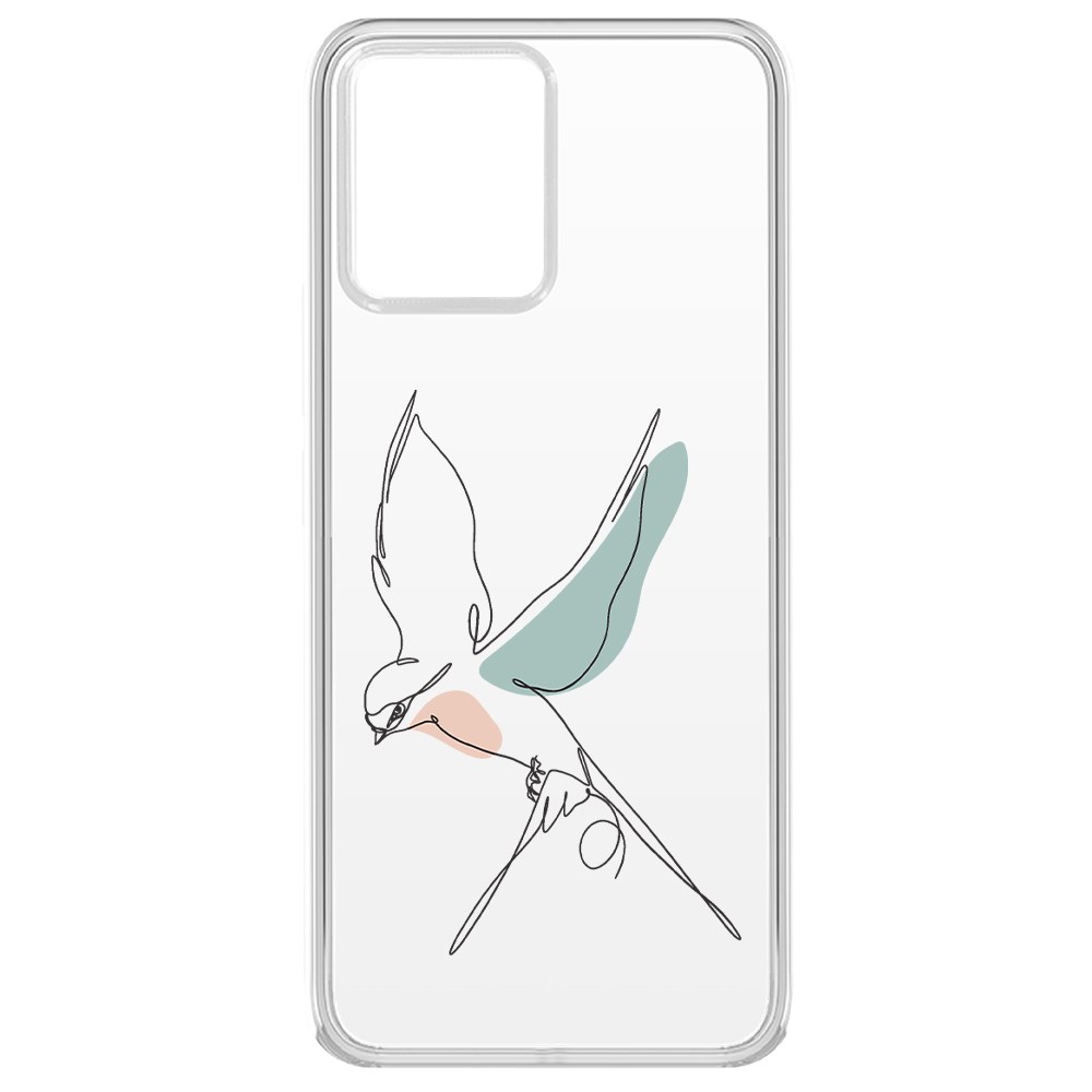 

Чехол-накладка Krutoff Clear Case Полет для Realme 8/8 Pro 4G, Прозрачный