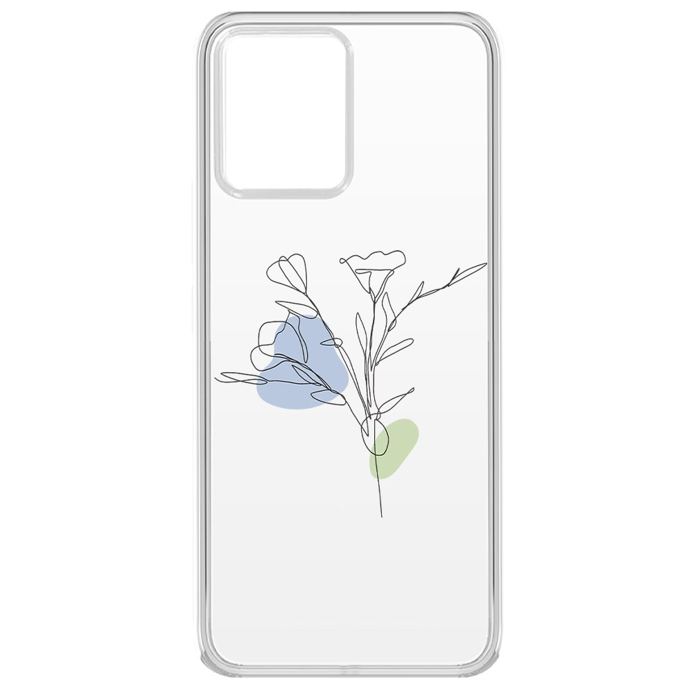 

Чехол-накладка Krutoff Clear Case Эустома для Realme 8/8 Pro 4G, Прозрачный