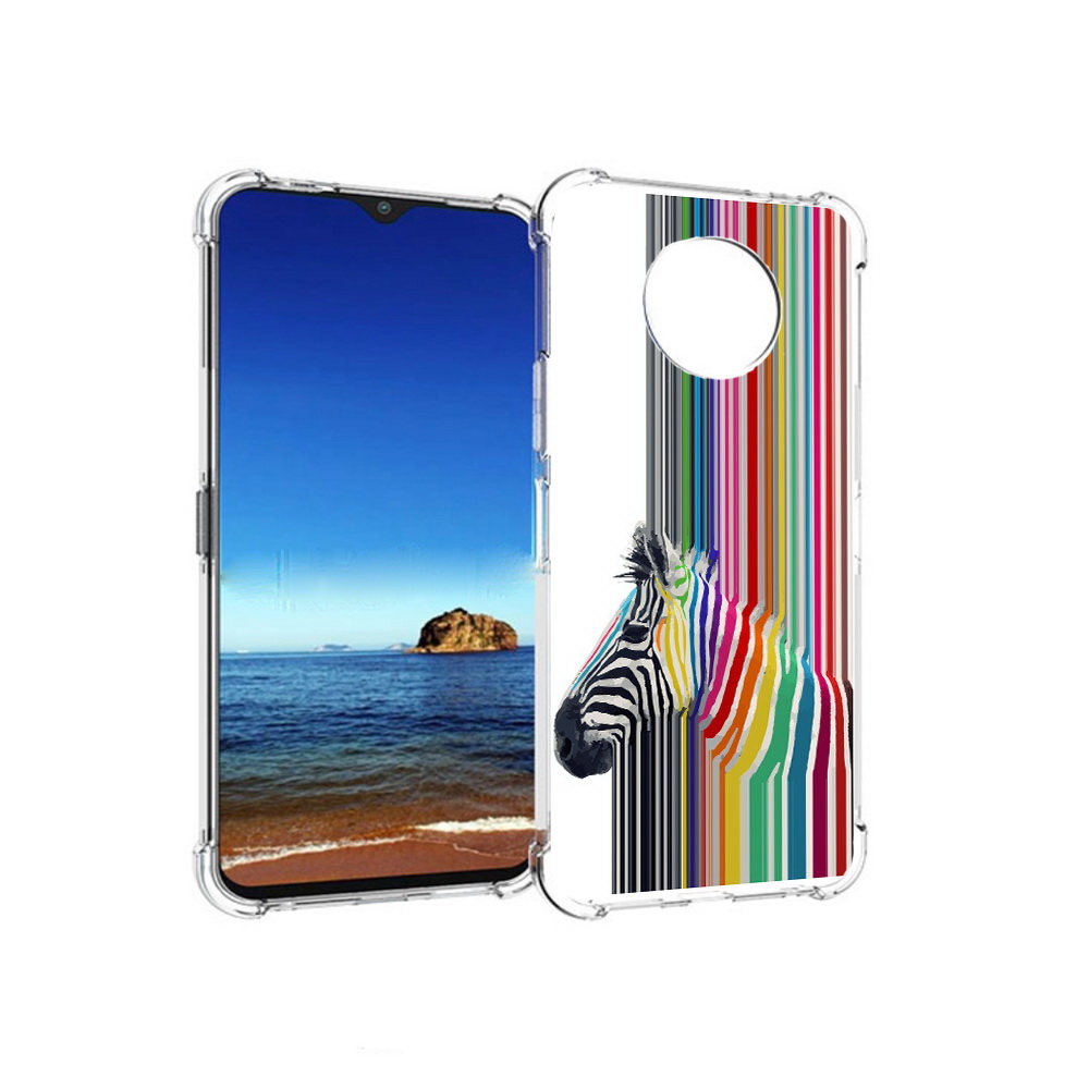 

Чехол MyPads Tocco для Nokia G50 радужная зебра (PT227056.116.565), Прозрачный, Tocco