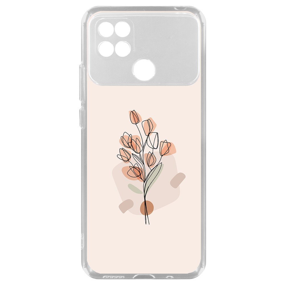 

Чехол-накладка Krutoff Clear Case Букет тюльпанов для Poco C40, Прозрачный