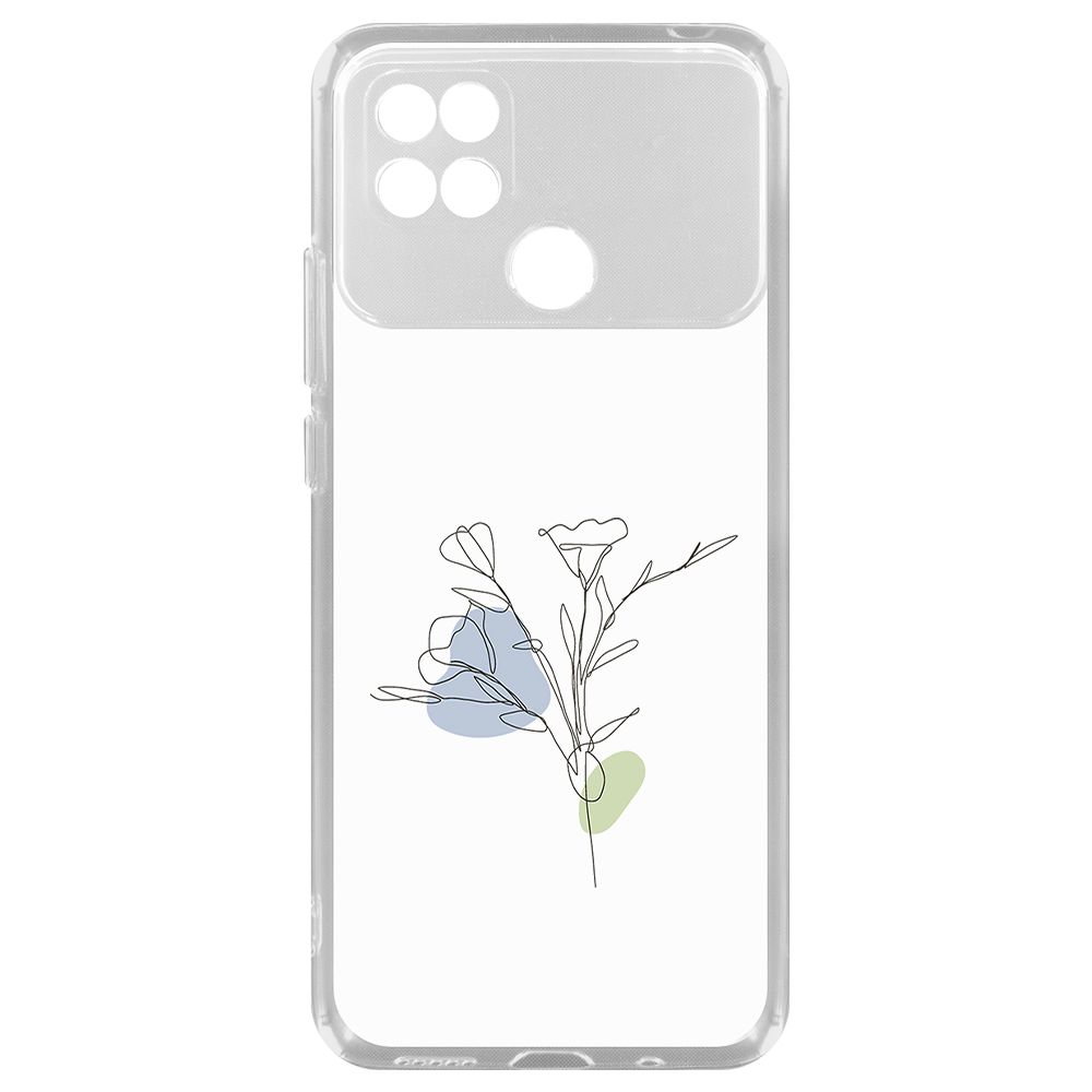 

Чехол-накладка Krutoff Clear Case Эустома для Poco C40, Прозрачный