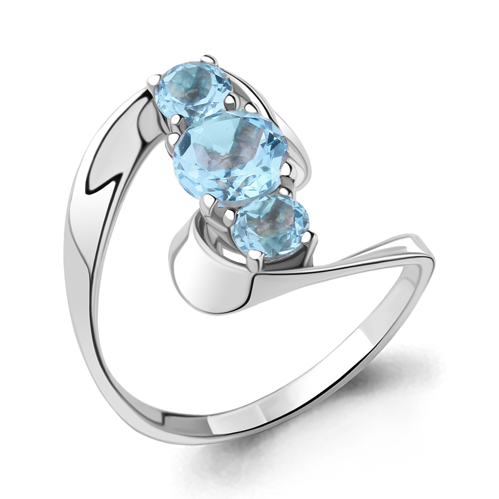 фото Кольцо из серебра с топазом р. 16,5 aquamarine 6508205_925_р