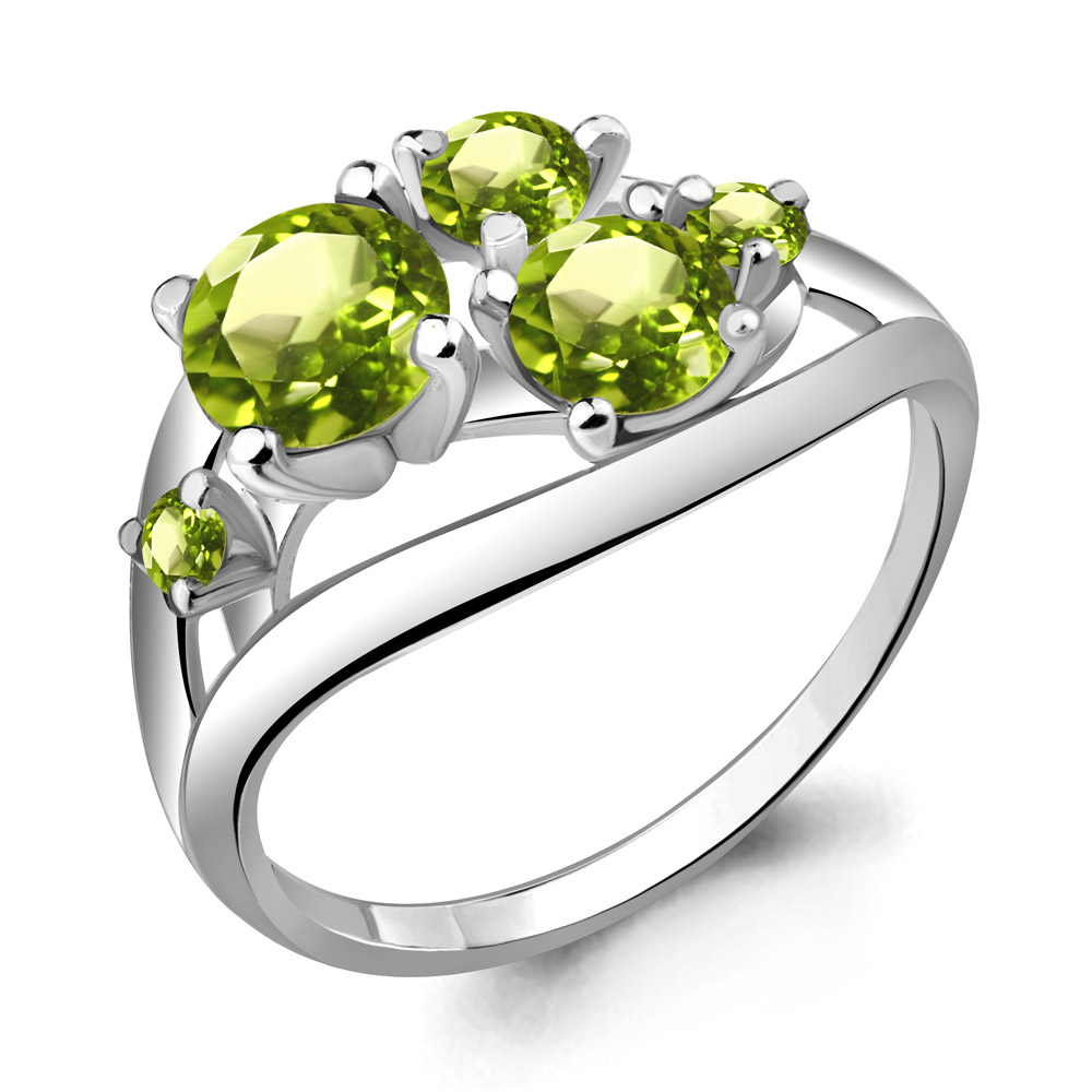 

Кольцо из серебра с хризолитом р. 16 Aquamarine 6508807_925_р, 6508807_925_р