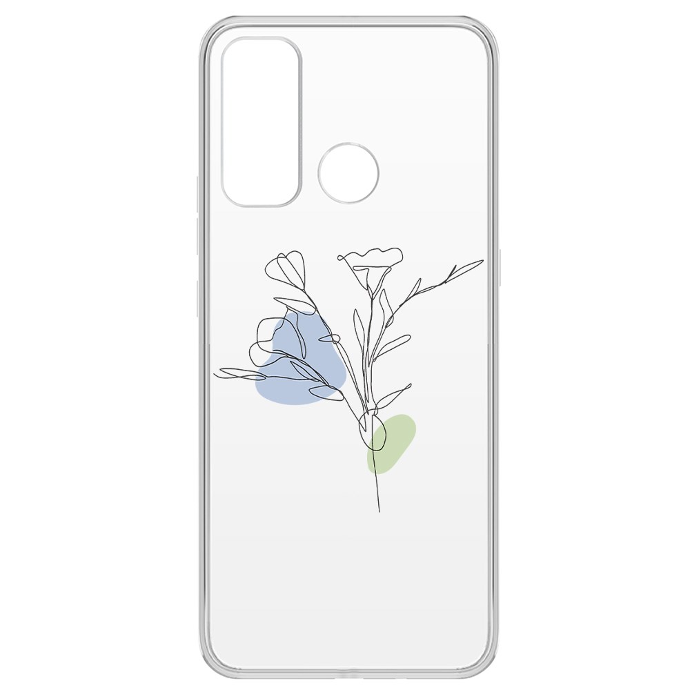 

Чехол-накладка Krutoff Clear Case Эустома для Tecno Pouvoir 4