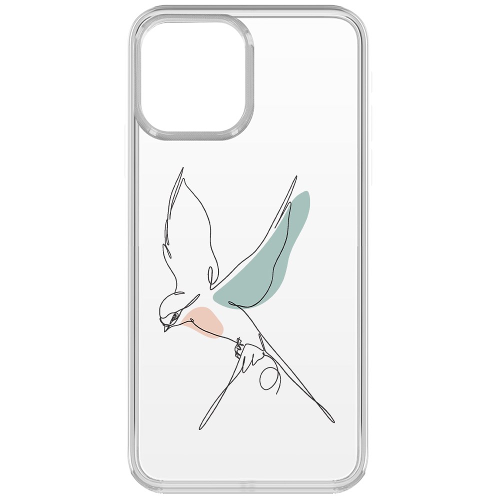фото Чехол-накладка krutoff clear case полет для iphone 13 pro