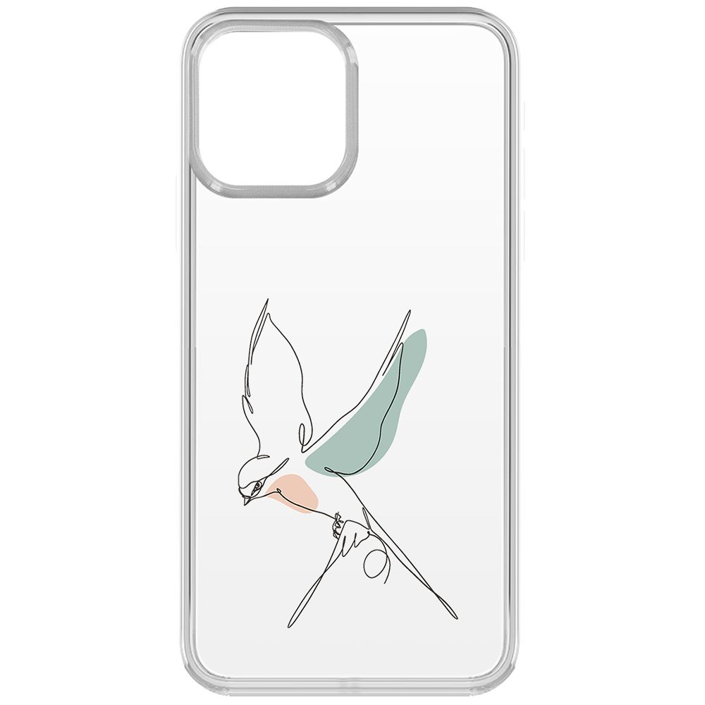 

Чехол-накладка Krutoff Clear Case Полет для iPhone 13 Pro, Прозрачный