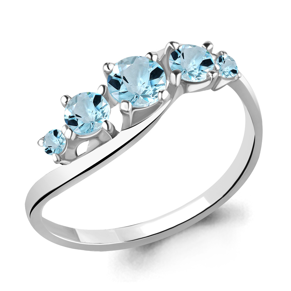 фото Кольцо из серебра с топазом р. 17,5 aquamarine 6509202_925_р