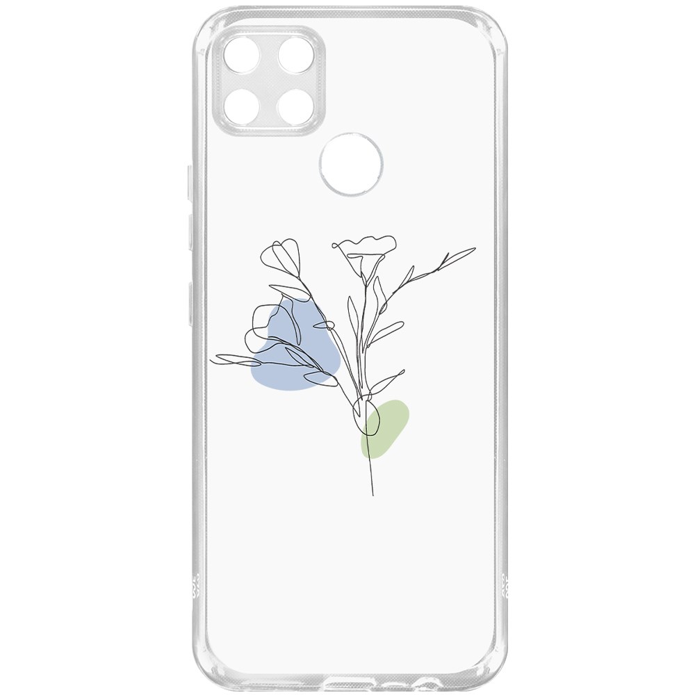 

Чехол-накладка Krutoff Clear Case Эустома для Realme C25s, Прозрачный