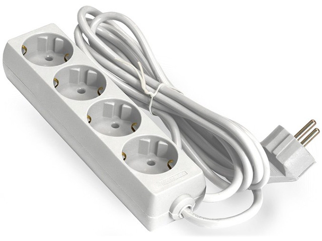 фото Удлинитель exegate ece-4-5w 4 sockets с заземлением 5m white ex285818rus