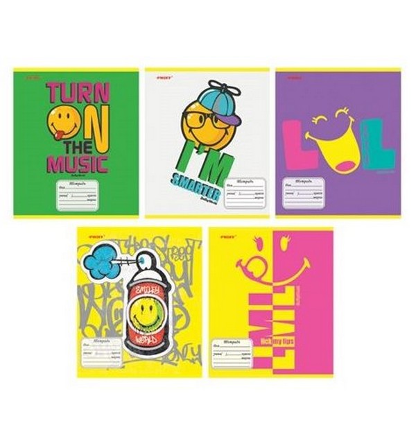 

Proff Тетрадь школьная А5 12л клетка Proff Smiley 3, Тетрадь школьная А5 12л клетка Proff Smiley 3
