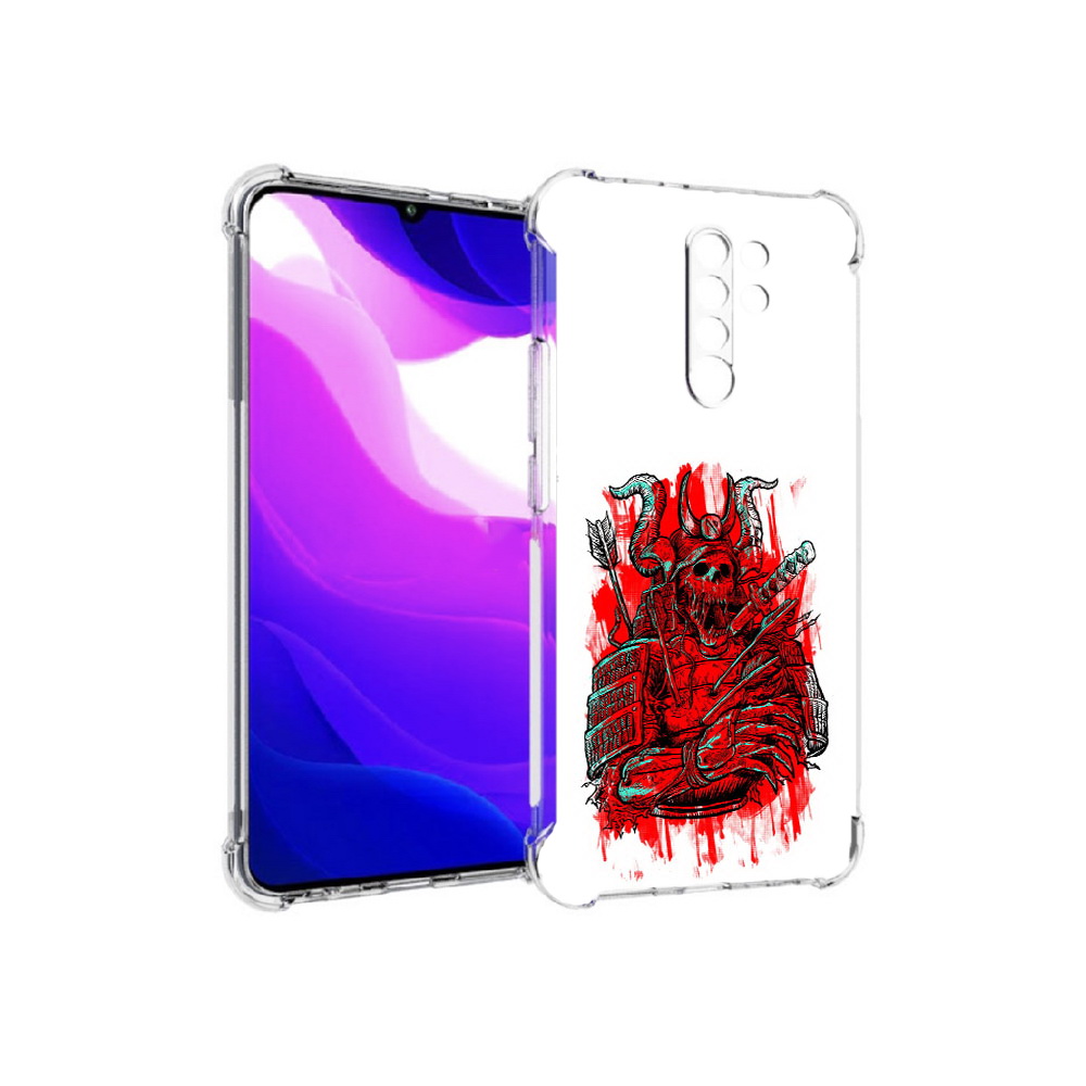 Чехол MyPads Tocco для Xiaomi Redmi 9 красный скелет воин (PT150826.259.413)