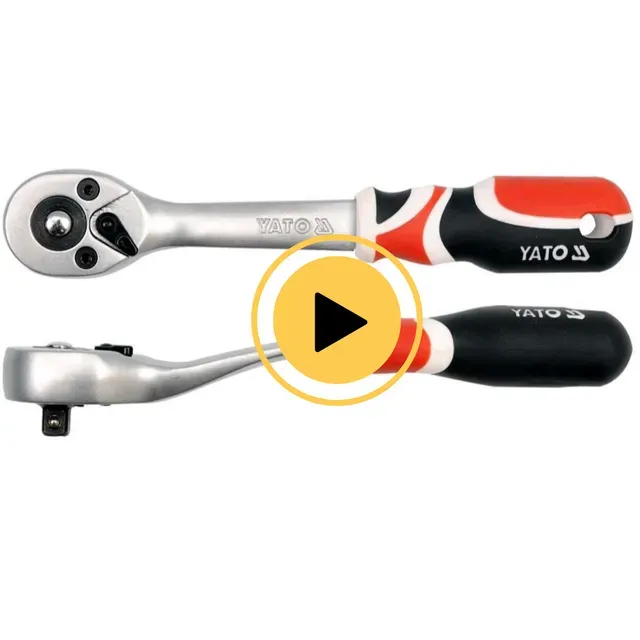

Трещотка YATO с изогнутой ручкой 1/4, CrV6140, 72T, YT-0730