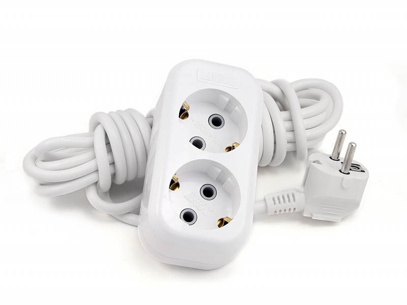 фото Удлинитель lux у2-е-05 2 sockets 5m white