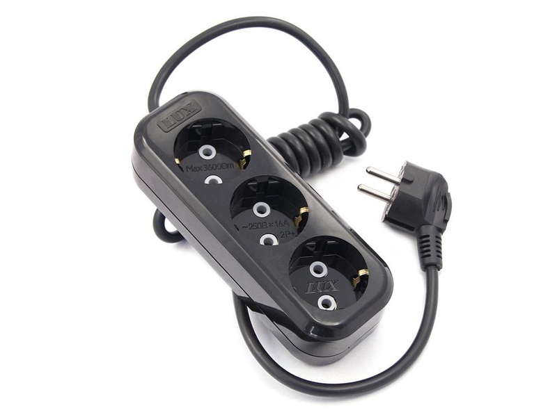 

Удлинитель Lux У3-Е-03 3 Sockets 3m Black