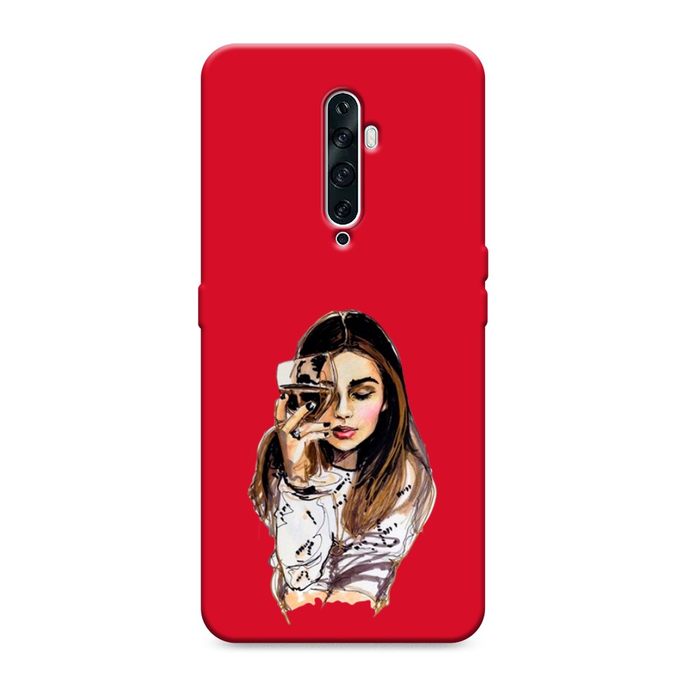 

Чехол Awog на Oppo Reno 2Z "Девушка с бокалом", Разноцветный, 251853-1