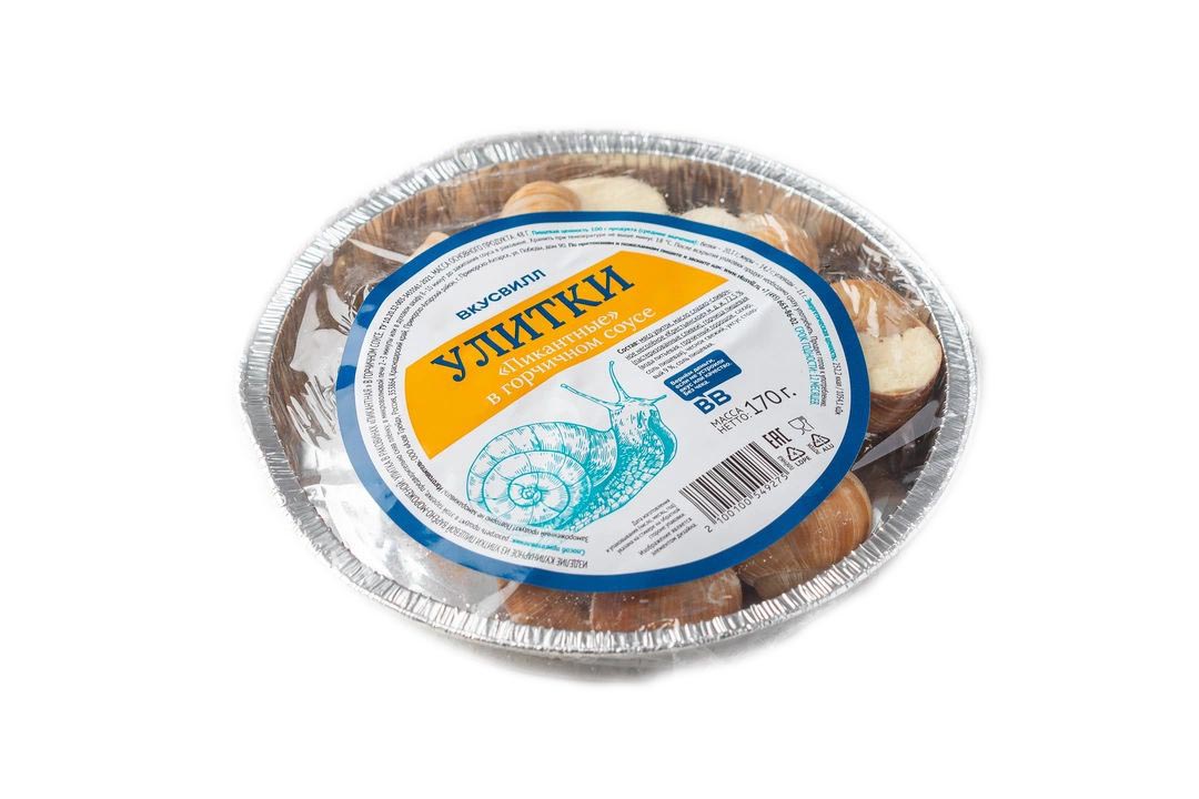 

Улитки ВкусВилл Пикантные в горчичном соусе замороженные 170 г