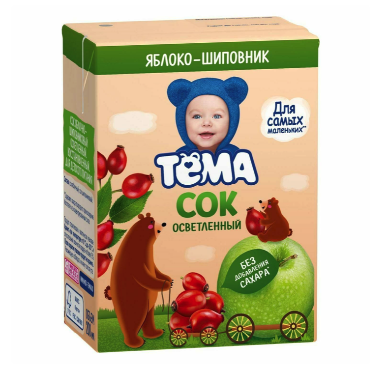 

Сок Тёма Яблоко-шиповник с 5 мес. 200 мл, Яблоко-шиповник