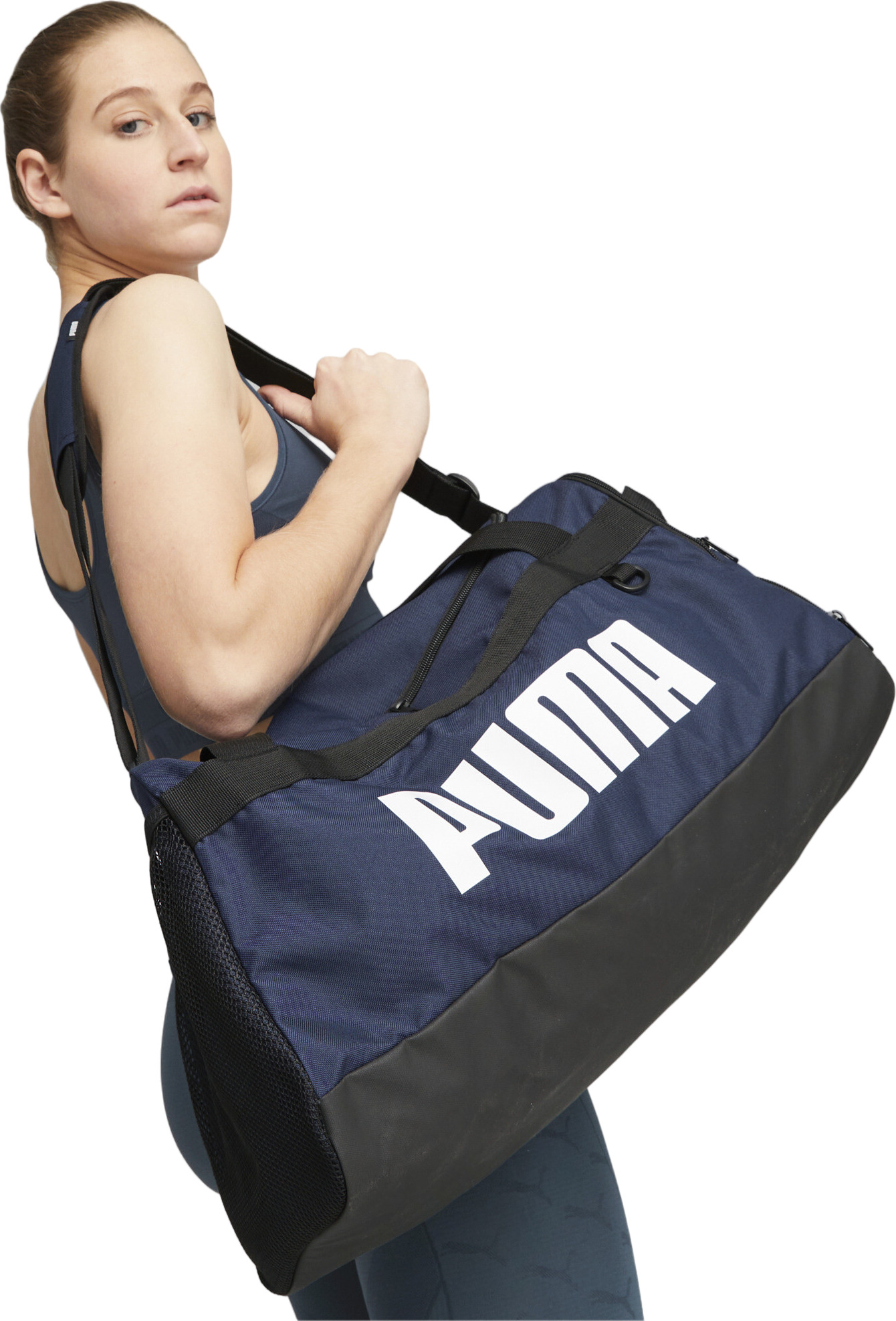 Дорожная сумка унисекс PUMA Challenger Duffel Bag S синяя, 51х28х25 см