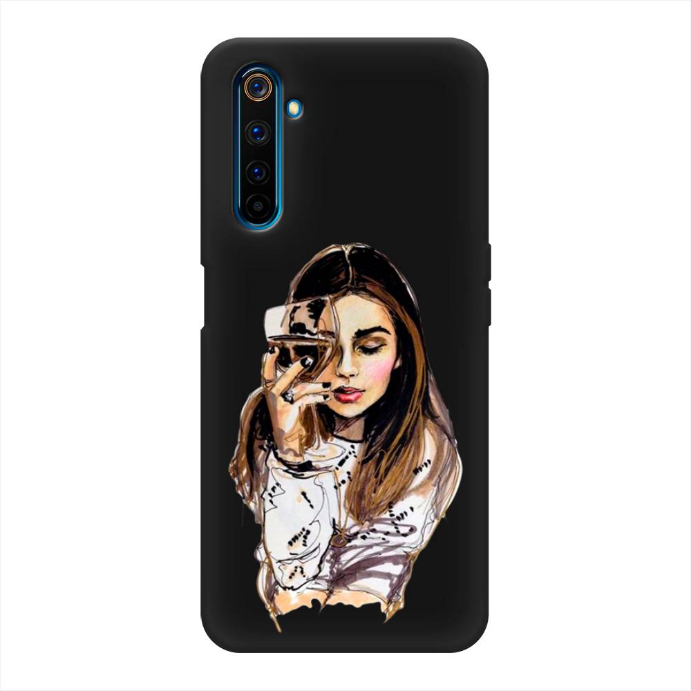 

Чехол Awog на Realme 6 Pro "Девушка с бокалом", Разноцветный, 252852-1