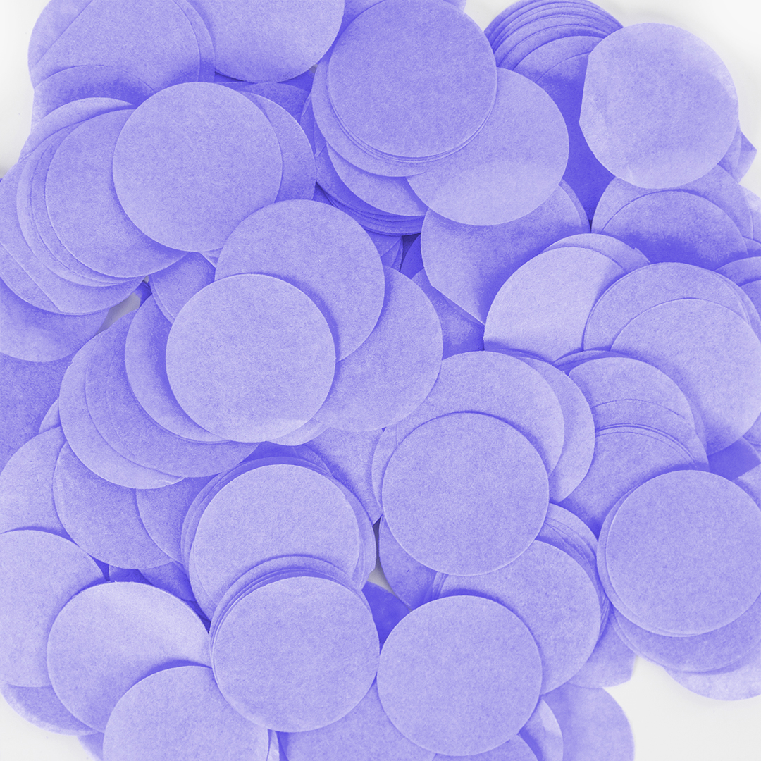 Конфетти тишью Волна веселья Круг Светло-сиреневый 1 см, 50 г