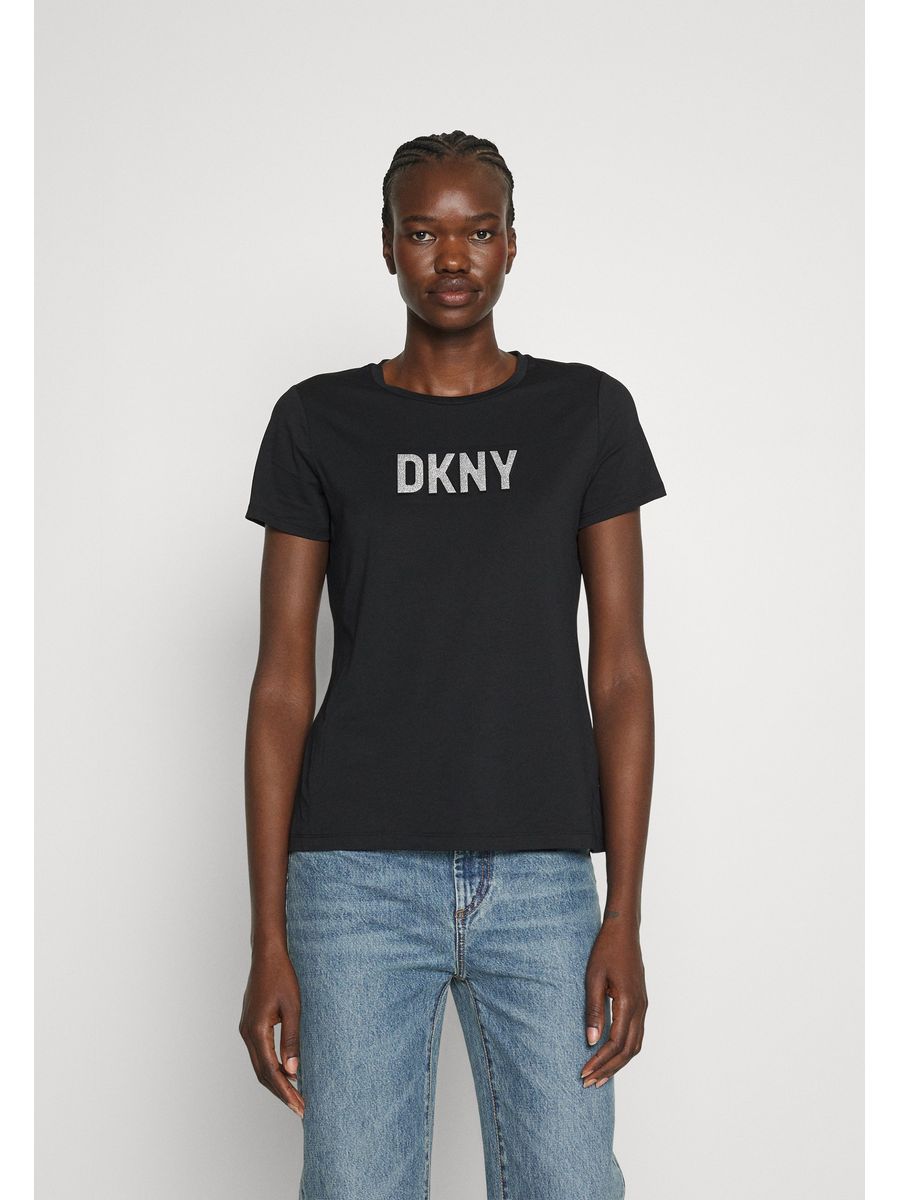 

Футболка женская DKNY DK121D04B черная S, Черный, DK121D04B