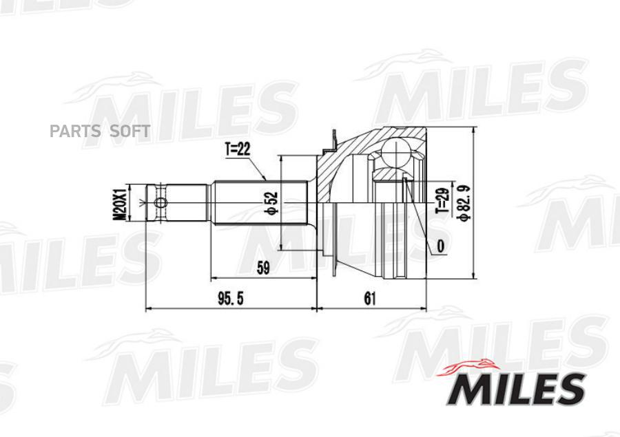 

Шрус Miles Ga20082 Шрус Daewoo Nexia 1.5 Нар. Miles арт. GA20082