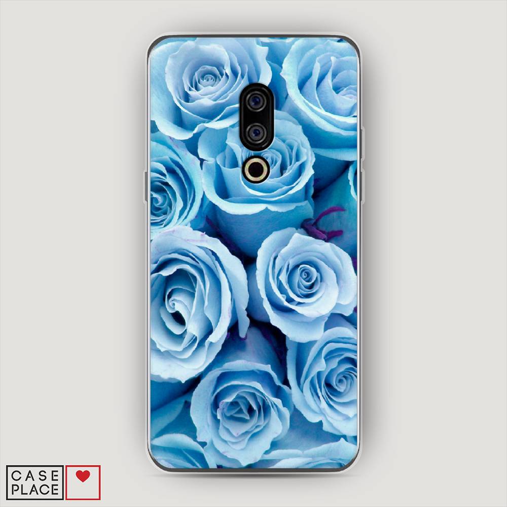 

Чехол Awog на Meizu 15 "Лазурные розы", Голубой, 72650-8