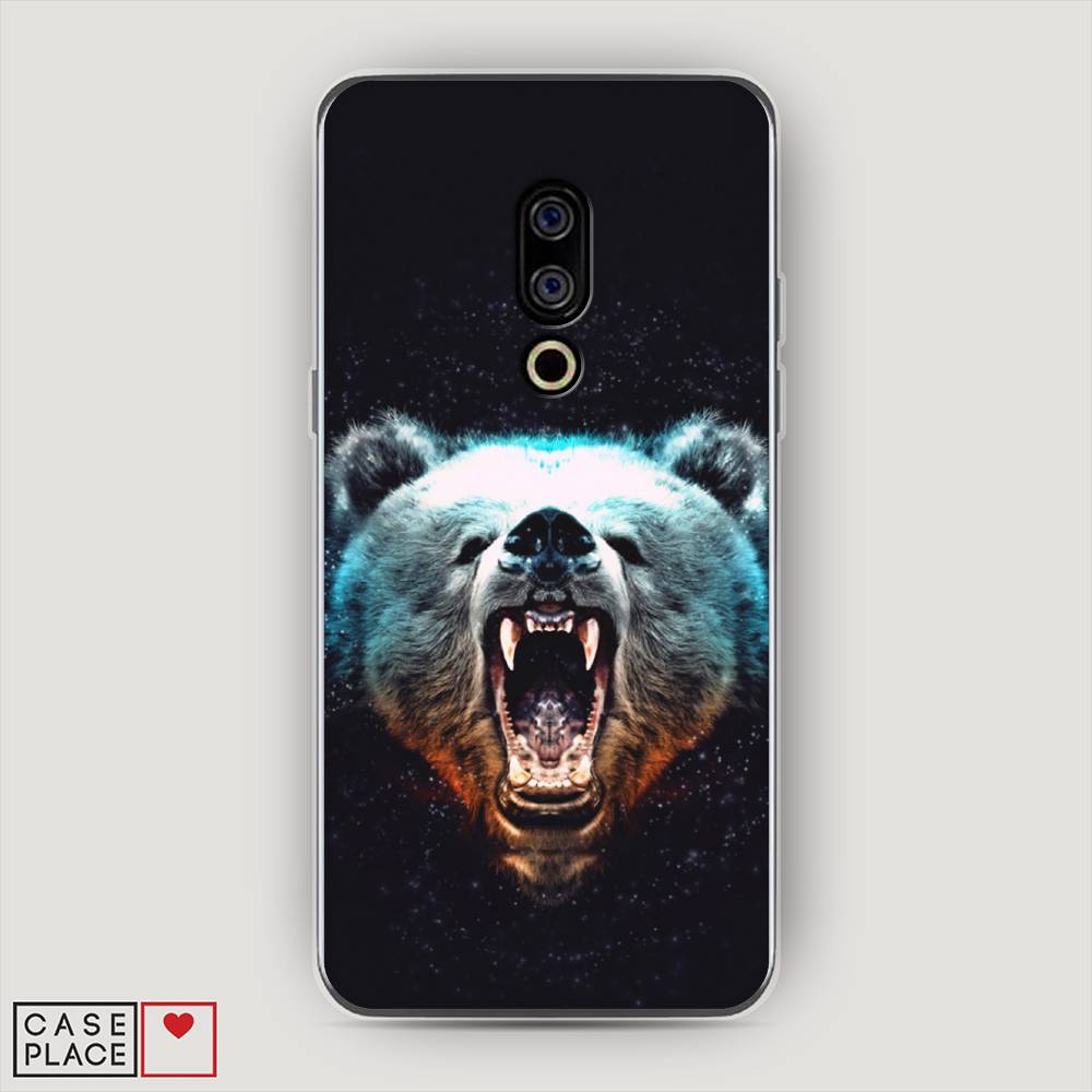 

Чехол Awog на Meizu 15 "Медведь", Коричневый;голубой;черный, 72650-2