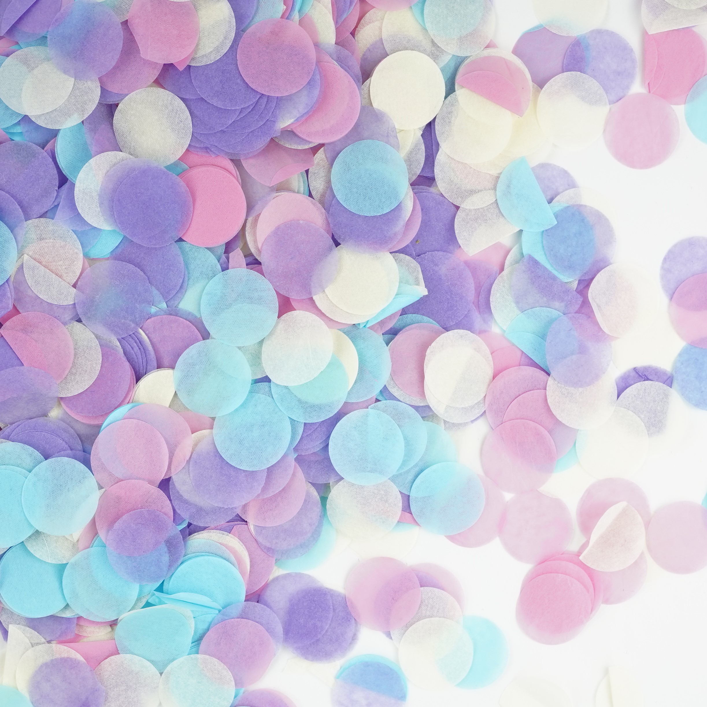 Конфетти тишью Волна веселья Круг Нежнейший микс 2,5 см, 50г