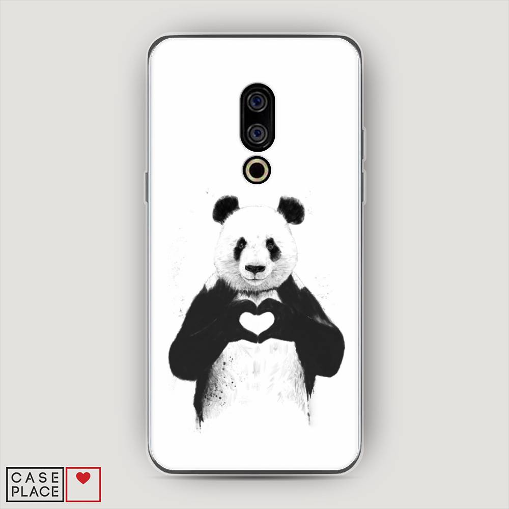 

Чехол Awog на Meizu 15 "Панда love", Серебристый, 72650-10