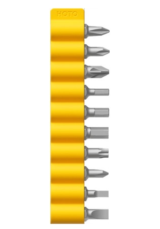 Набор бит Xiaomi Hoto Screwdriver Bit Set 25mm 10шт (QWLSD002)