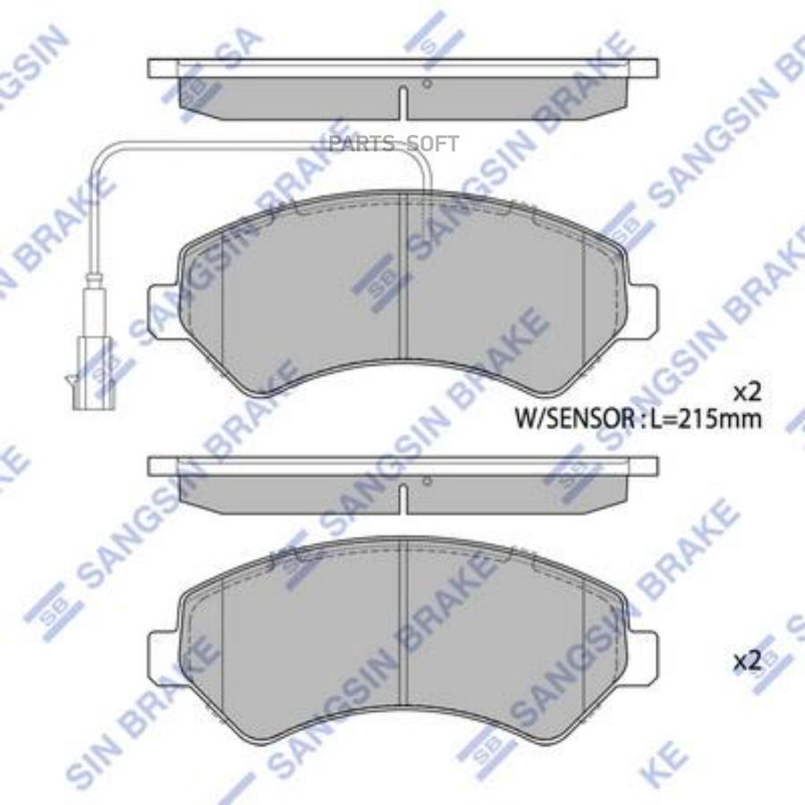 

Тормозные колодки Sangsin brake SP1716