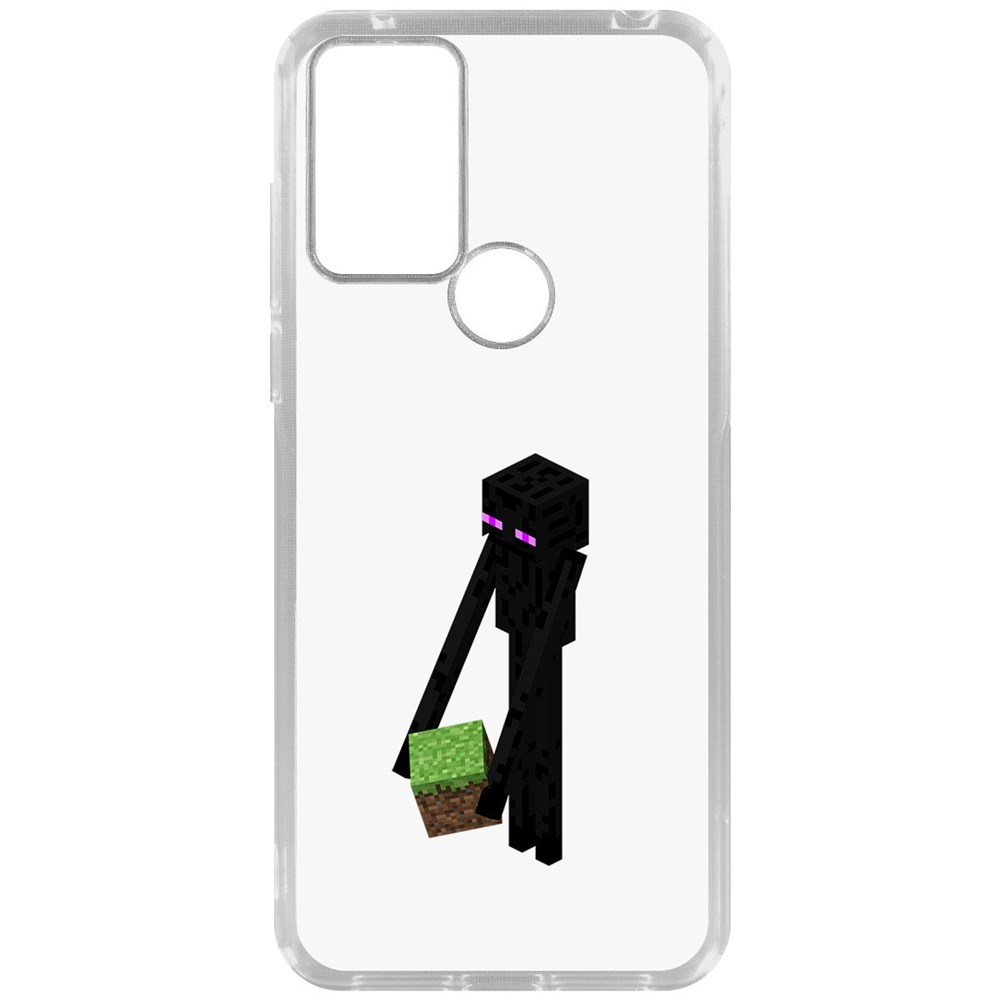 

Чехол-накладка Krutoff Clear Case Minecraft-Эндермен для TCL 30 SE, Прозрачный