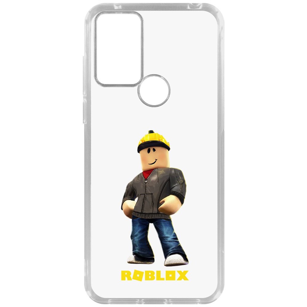 

Чехол-накладка Krutoff Clear Case Roblox-Строитель для TCL 30 SE, Прозрачный