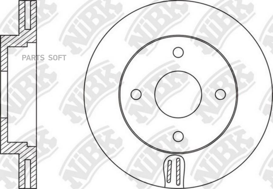 

NIBK RN1581 Диск торм. пер. вент. 1шт