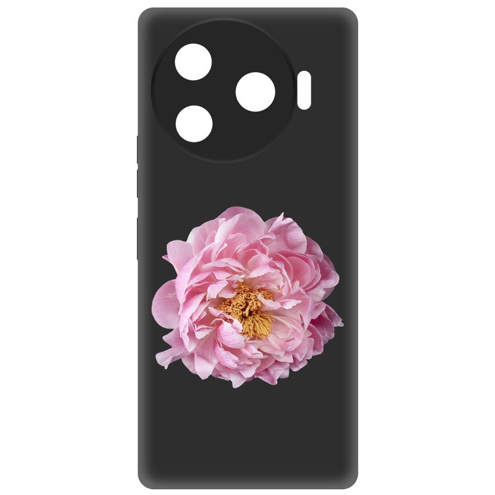 

Чехол-накладка Krutoff Soft Case Розовый пион для TECNO Camon 30 Pro 5G черный