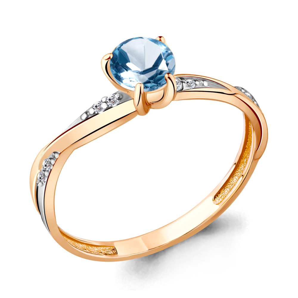 фото Кольцо из серебра с топазом р. 16,5 aquamarine 6511805а_925_з
