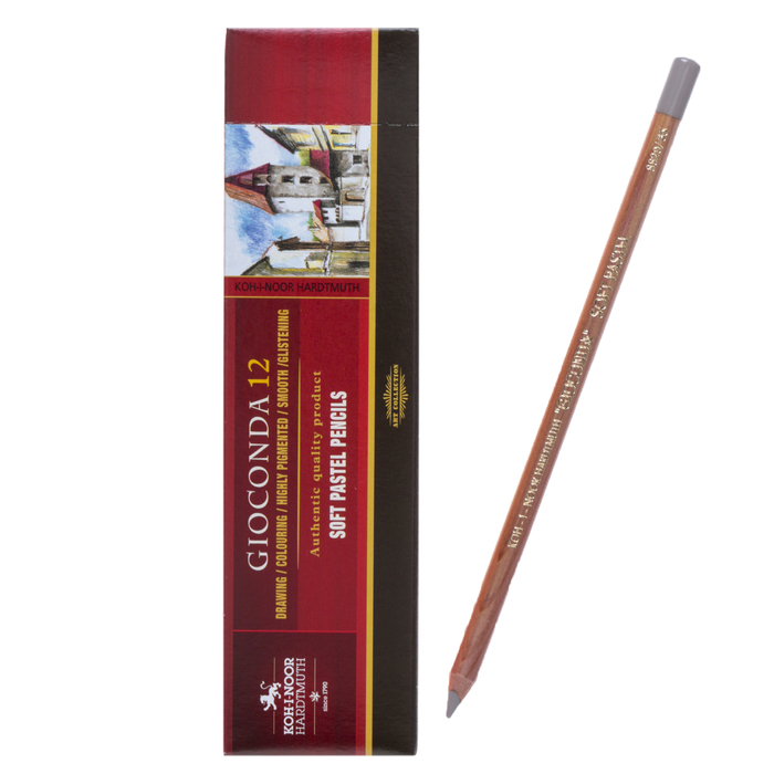 

Пастель сухая в карандаше Koh-I-Noor GIOCONDA 8820/35 Soft Pastel, светло-серая, Серый