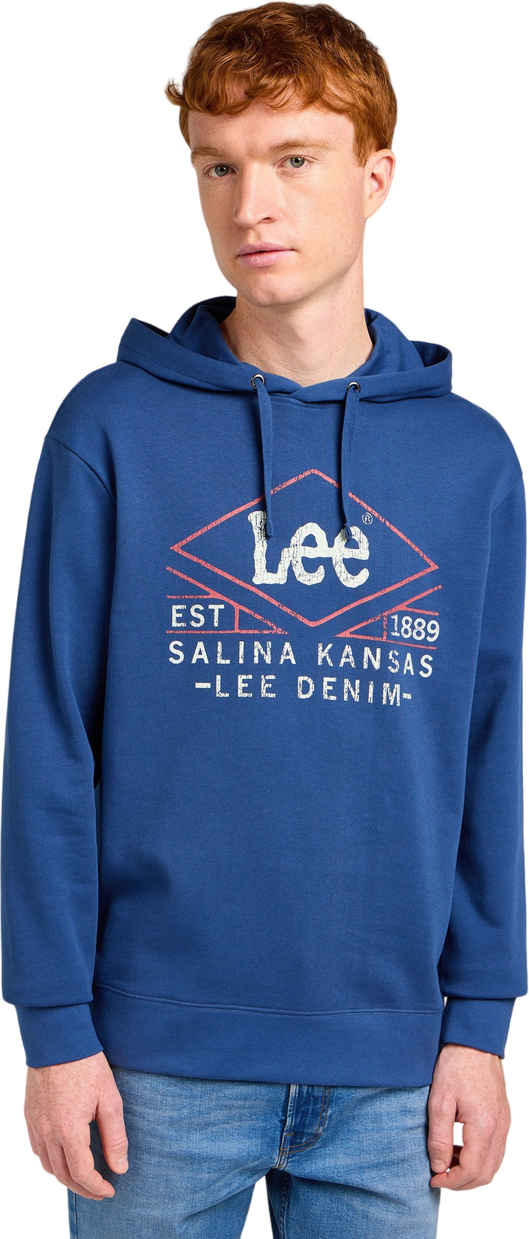 Худи мужское Lee HOODIE DRAMA NAVY синее XXL