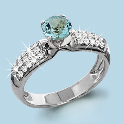 

Кольцо из серебра с топазом/фианитом р. Aquamarine 6516102, 6516102_925_р