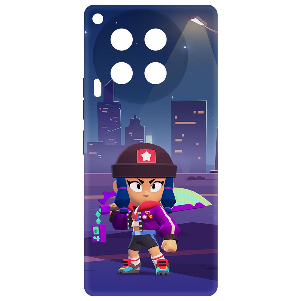 

Чехол-накладка Krutoff Soft Case Brawl Stars - Героиня Биби для TECNO Camon 30 черный
